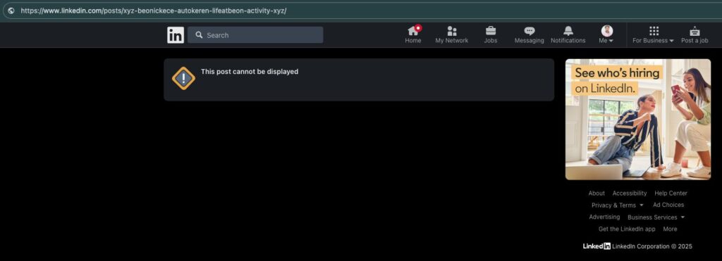 postingan-linkedin-tidak-dapat-diakses